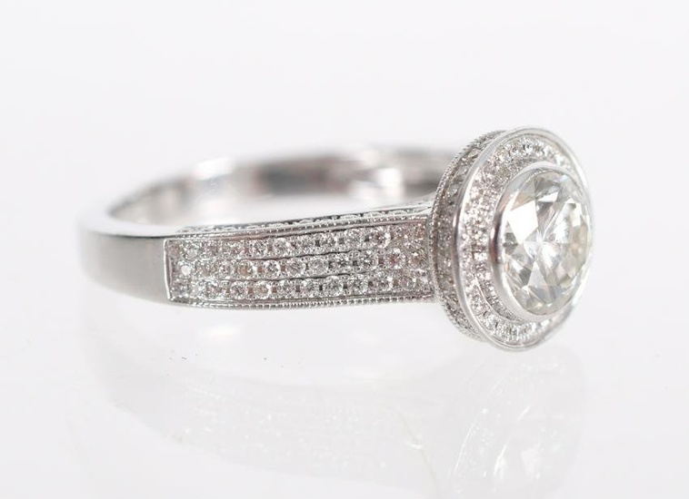 An 18k White Gold Two Carat Diamond Ring
