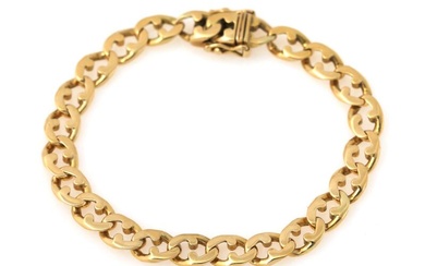 An 18k gold bracelet. L. 18 cm. Weight app. 19.5 g.