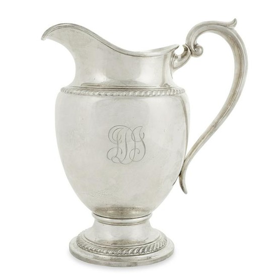 An American sterling silver pitcher, Gorham Mfg. Co