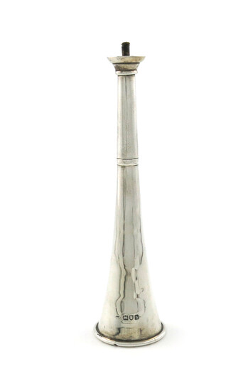 An Edwardian novelty silver table cigar lighter