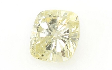 SOLD. An unmounted cushion brilliant-cut diamond weighing app. 0.53 ct. Colour: Natural, Fancy Yellow. – Bruun Rasmussen Auctioneers of Fine Art