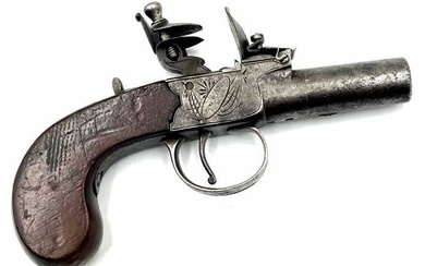 Antique English Flintlock Pocket Pistol