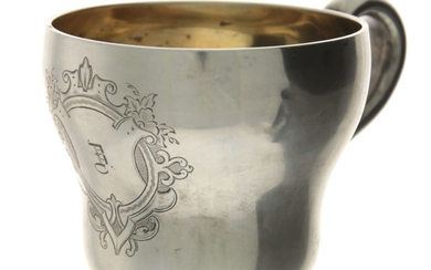 Antique Silver Cup, Poland or Germany, 19th Century.