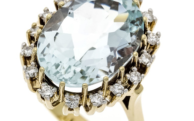Aquamarine diamond ring GG 585