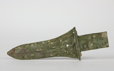 Archaic Chinese Bronze Dagger Axe