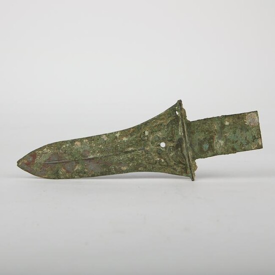 Archaic Chinese Bronze Dagger Axe