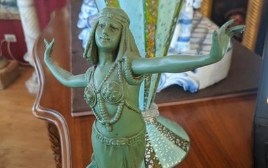 Art Deco Dancing Flapper Egyptian Belly Dancer Figurine