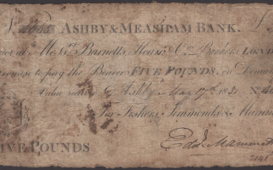 Ashby & Measham Bank, Ashby de la Zouch, for Fishers, Simmonds &...