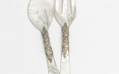 Asian Chinese serving set mother of pearl with