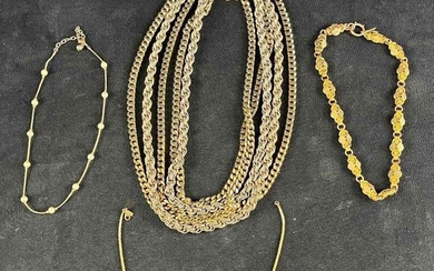 Assorted Gold Colored Necklaces Fashion Jewelry