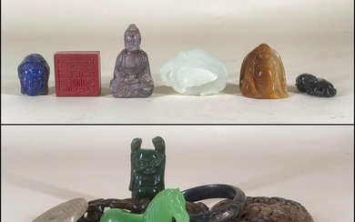 Assorted Group of Chinese Hardstone Articles