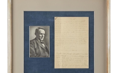 [Autographs & Manuscripts] Darrow, Clarence Autograph Letter, signed No...