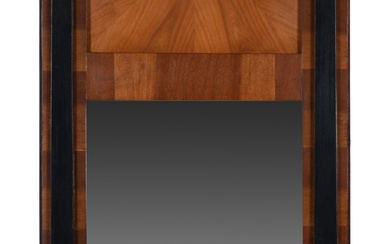 BIEDERMEIER STYLE PARCEL-EBONIZED CHERRY PIER MIRROR 78 1/2 x 22 in. (199.4 x 55.9 cm.)
