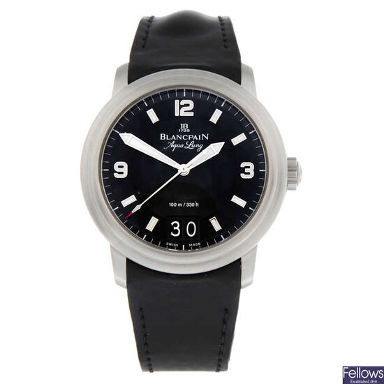 BLANCPAIN - a limited edition stainless steel Aqua Lung wrist watch, 40mm.