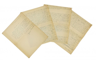 BRETON (André) Manuscrit autographe signé de " Réponse à l'enquête de Francis Dumont "