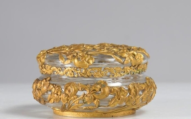Baccarat candy box and gilded bronze