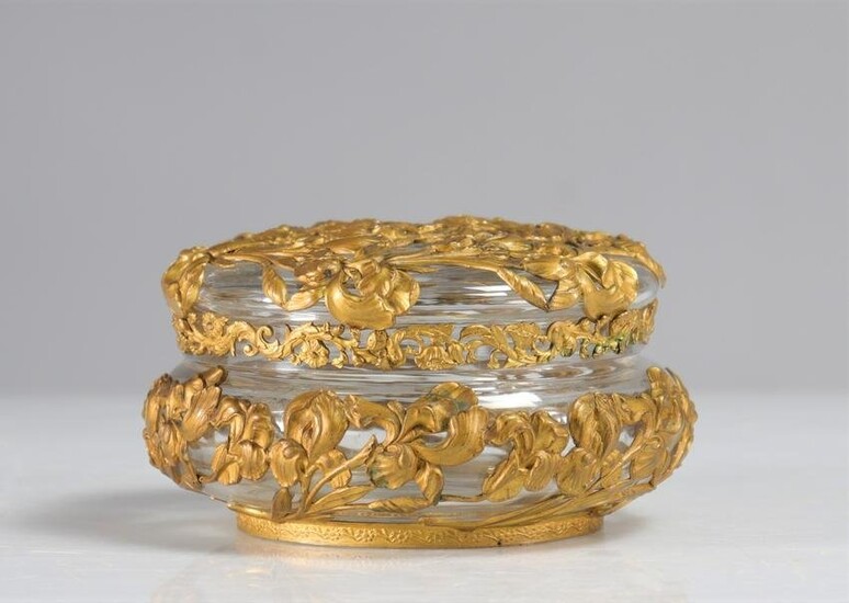 Baccarat candy box and gilded bronze