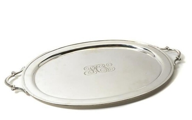Bailey Banks & Biddle Two Handled Oval Sterling Tray.