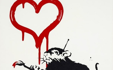 Banksy (b.1974) Love Rat