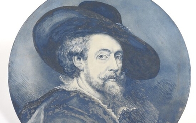 Blue and White Plaque of Peter Paul Rubens