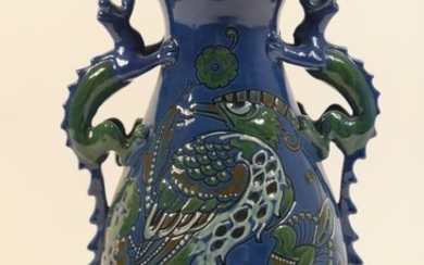 Brannam Barum vase, attributed to James Dewdney, baluster form...