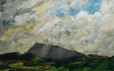 British School, late 20th/early 21st century- Muckish from Ballymore; oil on canvas, signed 'Winter' (lower right), 40.8 x 50.8 cm (unframed) (ARR)