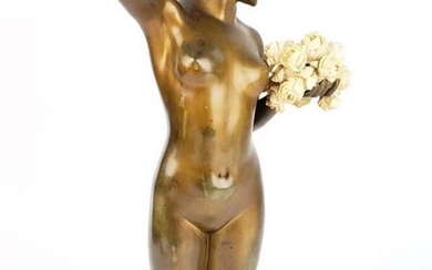 Bronze Figure by Preiss of Nude Woman