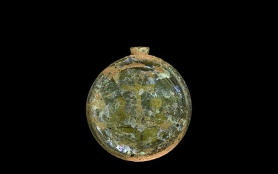 Byzantine Gold in Glass Medallion with Constantine and