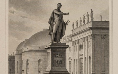 C. STRUNZ (19th) after KUHN (19th), Gneiss monument in Berlin, around 1880, Steel engraving