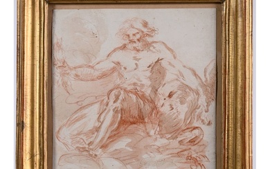 CALLET Antoine François. ( ? 1741–Paris 1823). « Etude pour la figure de Jupiter »....