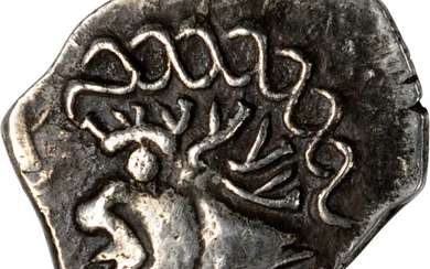 CELTIC. Southern Gaul. Volcae-Arecomici. AR Unit (2.57 gms), ca. 118-76/74 B.C. NEARLY EXTREMELY FINE.