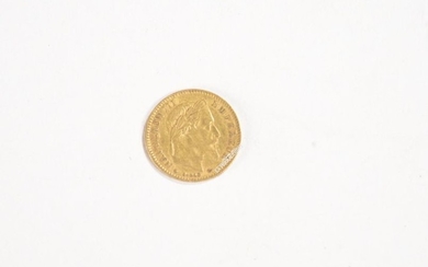 CURRENCY in yellow gold 10 francs Napoleon III...