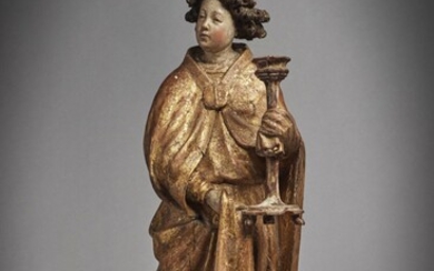 Candle-Bearing Angel, Flemish, probably Brussels Circa 1420-30