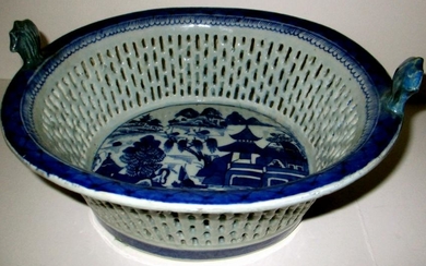 Canton Porcelain Basket