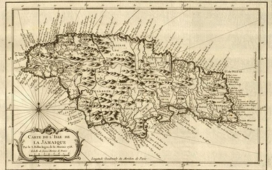 Carte de l'Isle de la Jamaïque'. Jamaica. West Indies.