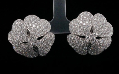 Cartier 2001 Anniversary 14.00ctw Diamond 18K Earrings