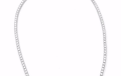 Cartier Tennis Line 18k White Gold Diamond Necklace