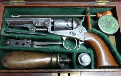 Cased Colt .31 pocket revolver the 3 1/4 inch...