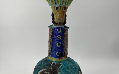 Céramique belge vers 1950. Vase gourde anthropomorphe... - Lot 104 - MJV Soudant