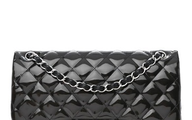 Chanel Striated Patent Quilted Jumbo