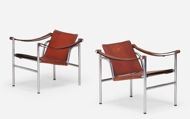 Charlotte Perriand, Pierre Jeanneret and Le Corbusier, Basculant chairs model LC1, pair