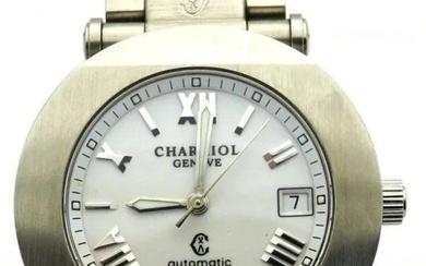 Charriol Columbus Stainless Steel WHITE Dial Watch CCRA38 Works 100% With Box