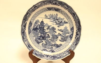 Chinese Blue and White Export Porcelain Plate,19th
