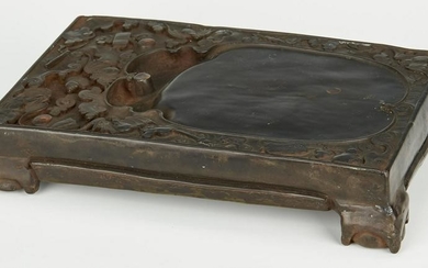 Chinese Duan Inkstone with Bats
