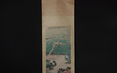 Chinese Hand-painted Scroll Painting -Qian Songyan