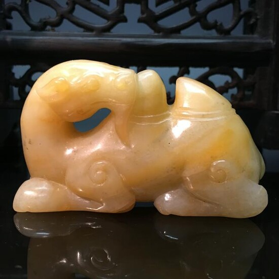 Chinese Hetian Jade Camel Figure