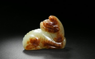 Chinese Jade Carved Beast Toggle, Ming