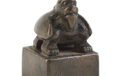 Chinese Ming Bronze Bixi Longgui Seal Chop