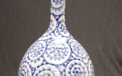 Chinese blue & white decorated ceramic vase