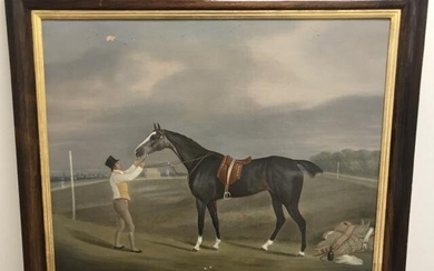 Clifton Tomson English Equestrian Oil Painting